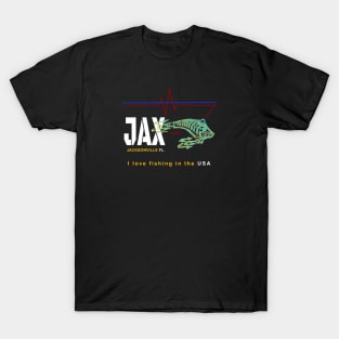 Jacksonville FL., JAX, I love fishing in the USA T-Shirt